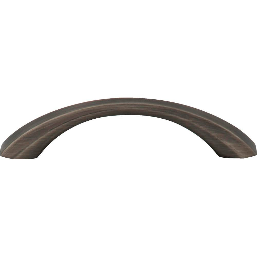 96 mm Center-to-Center Brushed Pewter Wheeler Cabinet Pull
