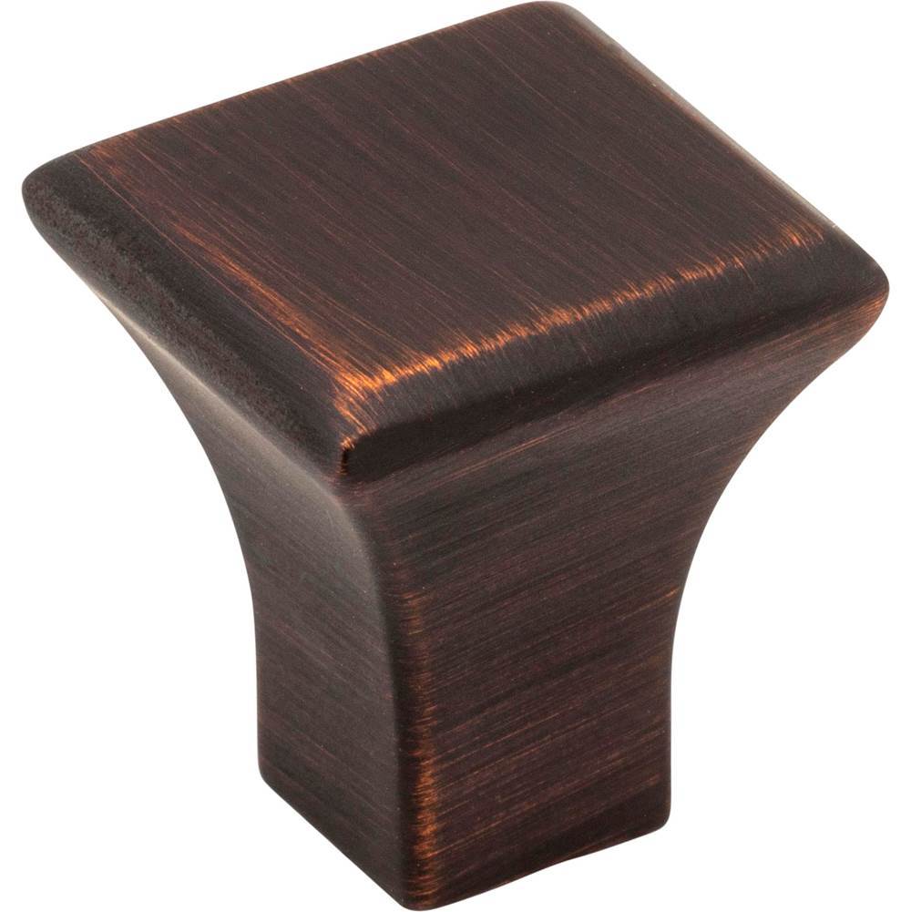 Jeffrey Alexander - 7/8'' Overall Length Brushed Oil Rubbed Bronze Square Marlo Cabinet Knob - Brushed Oil Rubbed Bronze