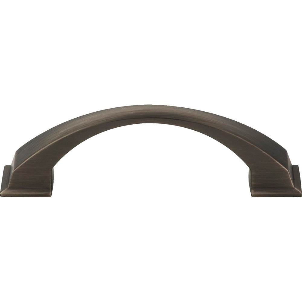 96 mm Center-to-Center Brushed Gold Arched Roman Cabinet Pull