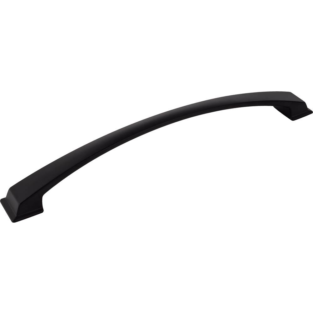 Jeffrey Alexander - 12'' Center-to-Center Matte Black Arched Roman Appliance Handle - Matte Black