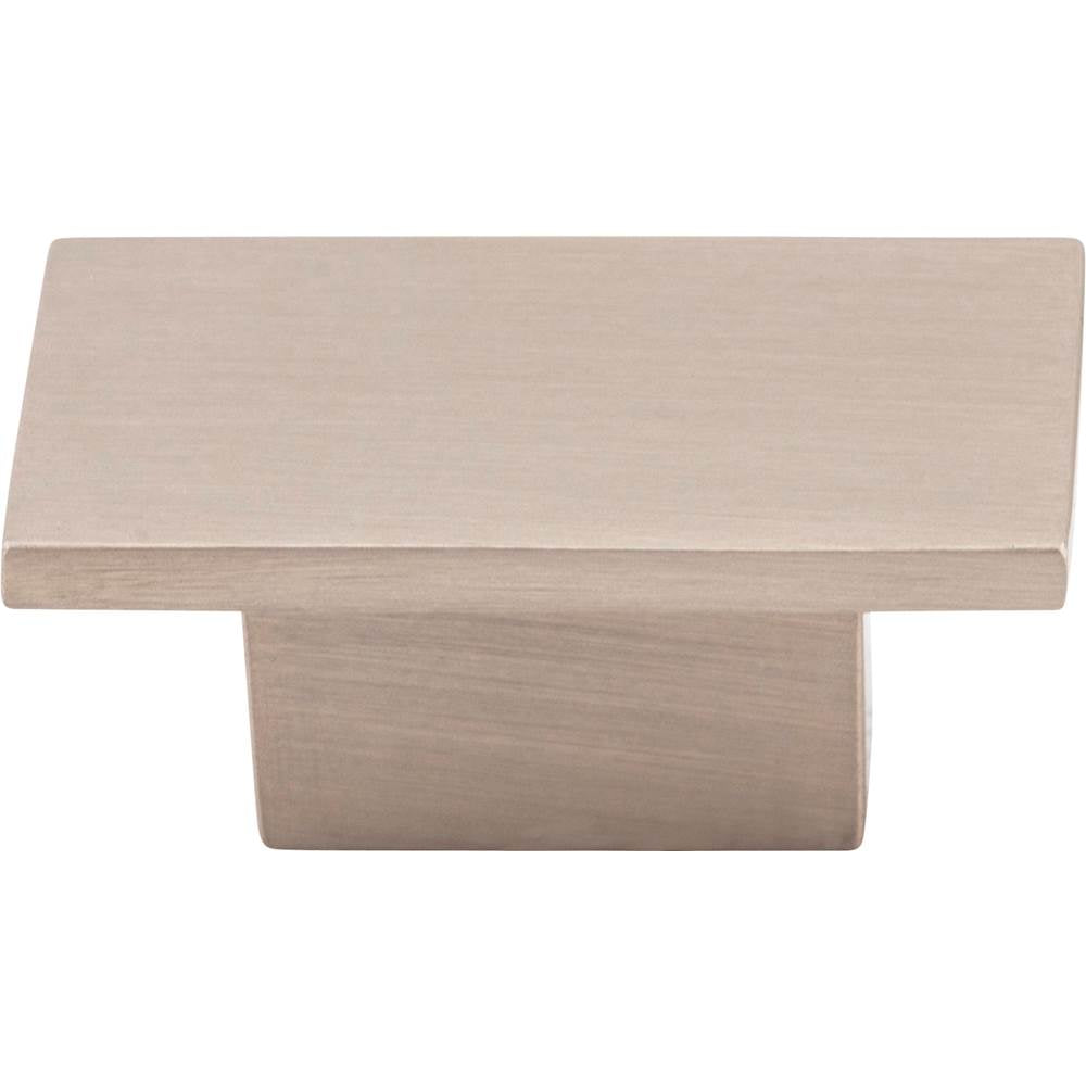 1-9/16'' Overall Length Satin Nickel Rectangle Mirada Cabinet Knob