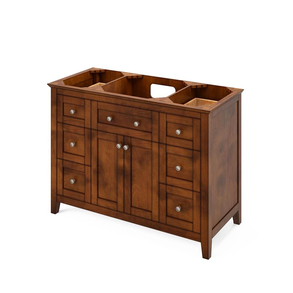 48'' Hale Blue Chatham Vanity, White Carrara Marble Vanity Top, undermount rectangle bowl