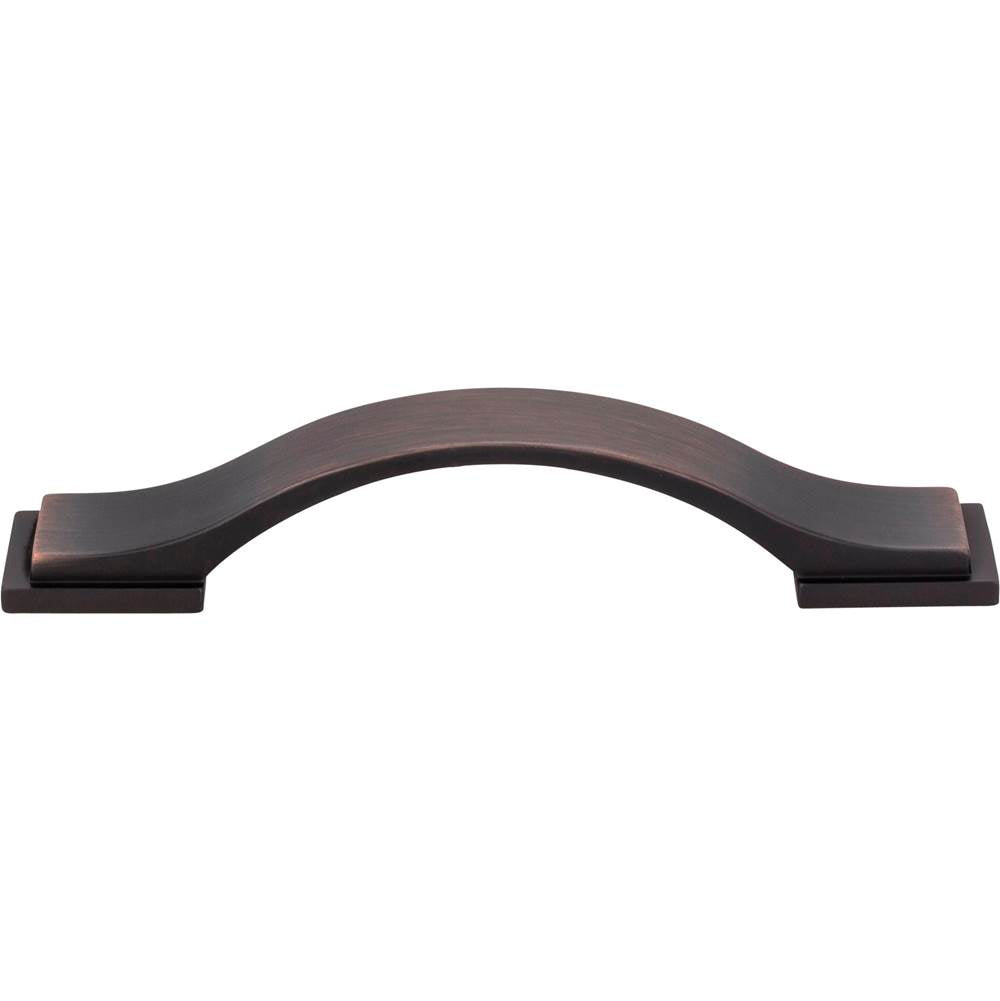 96 mm Center-to-Center Brushed Oil Rubbed Bronze Strap Mirada Cabinet Pull