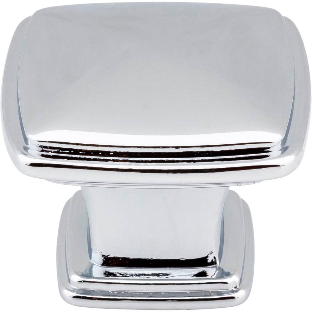 1-3/16'' Overall Length Polished Chrome Square Milan 1 Cabinet Knob