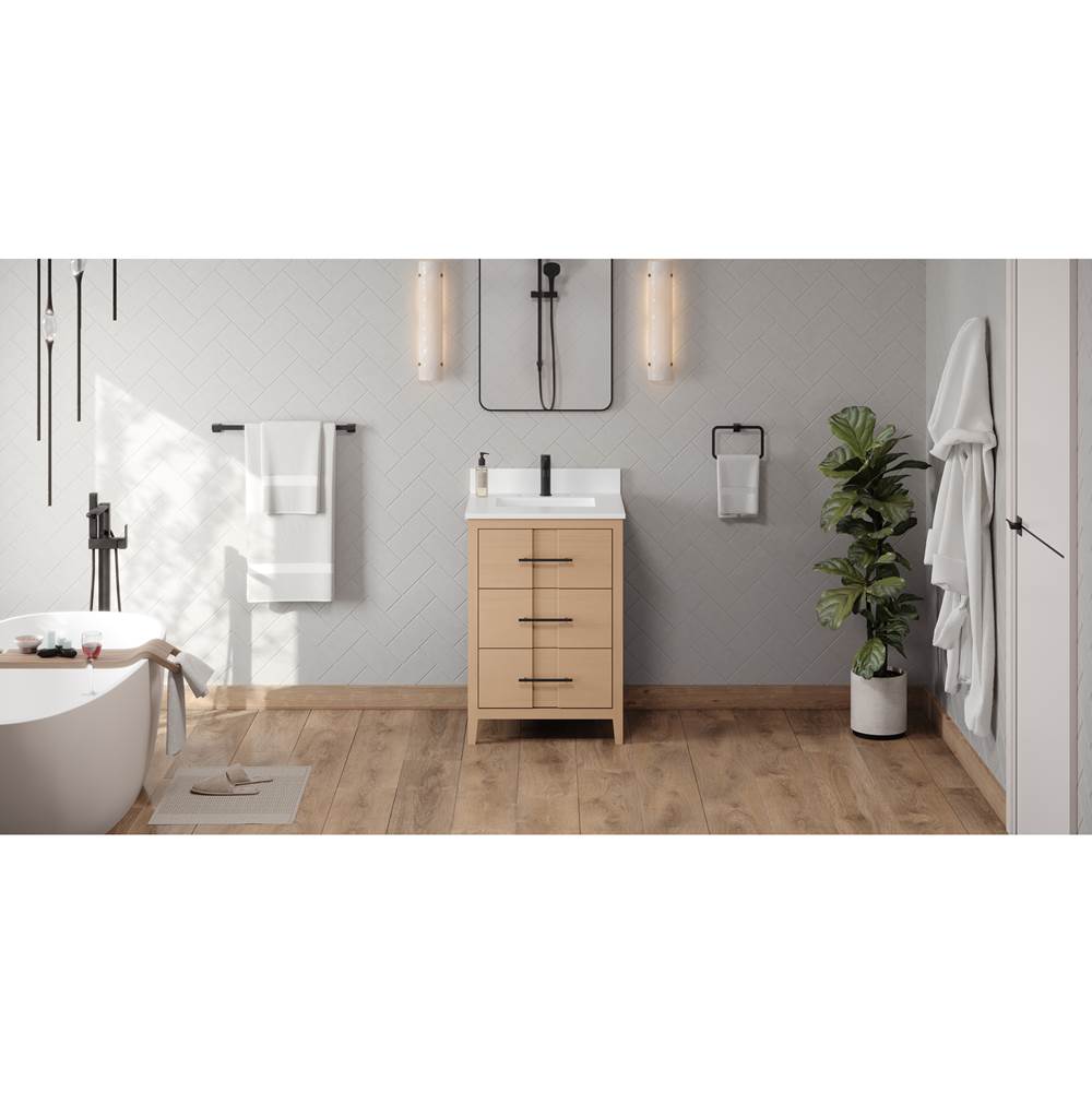 Jeffrey Alexander - Katara 24'' Single Bathroom Vanity Set - Natural Oak