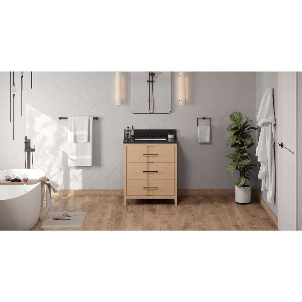 Jeffrey Alexander - Katara 30'' Single Bathroom Vanity Set - Natural Oak
