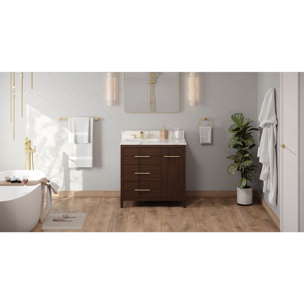 Jeffrey Alexander - Katara 36'' Single Bathroom Vanity Set - Dark Walnut