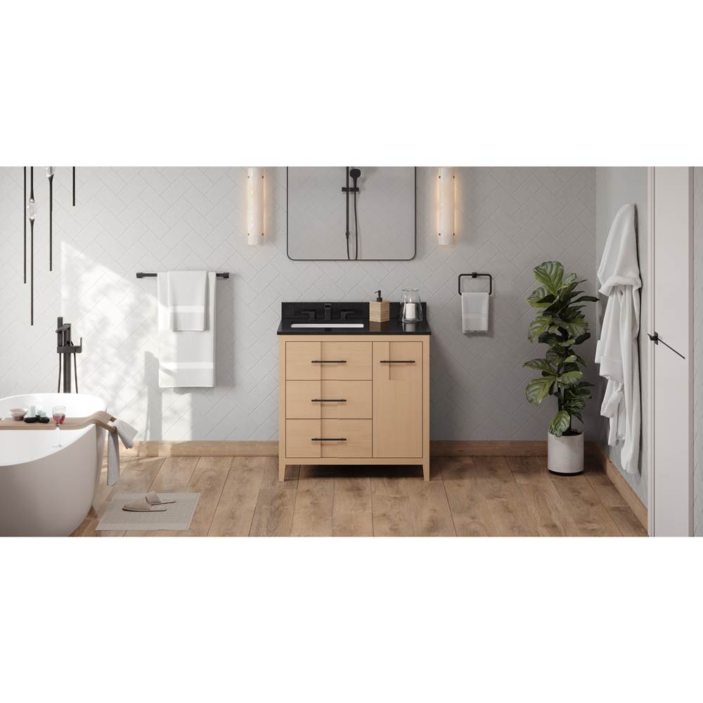 Jeffrey Alexander - Katara 36'' Single Bathroom Vanity Set - Natural Oak