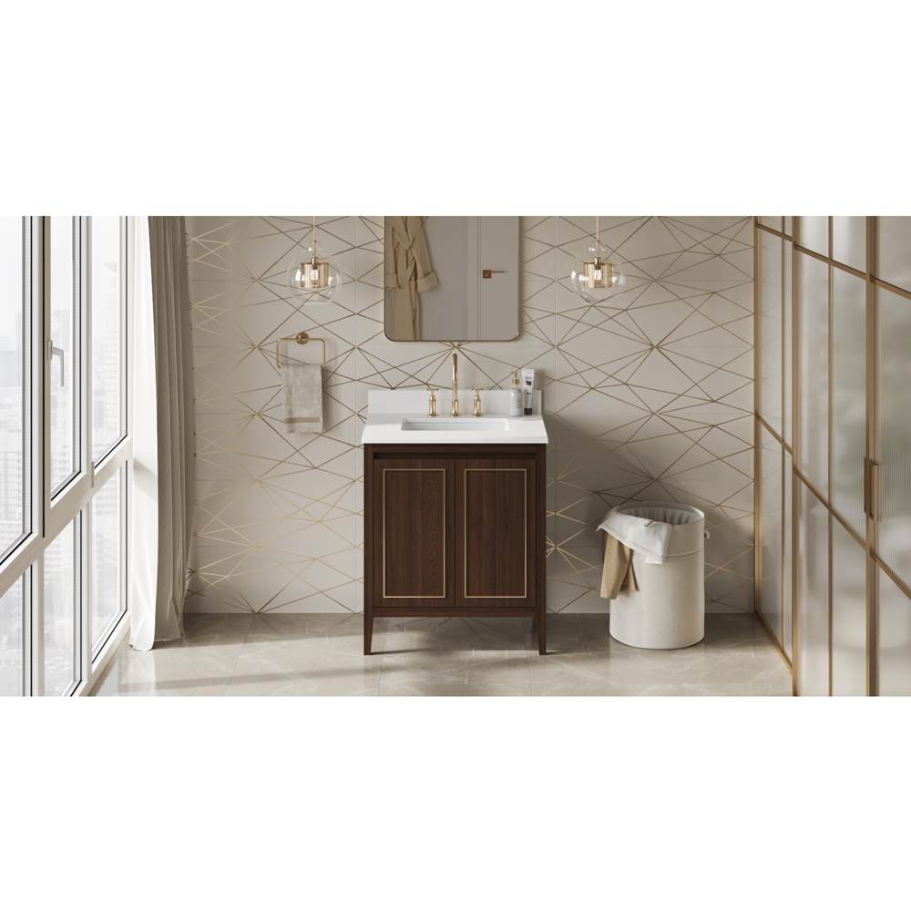 Jeffrey Alexander - Percival 30'' Single Bathroom Vanity Set - Dark Walnut