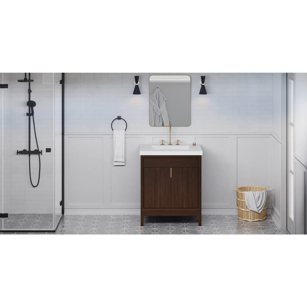Jeffrey Alexander - Theodora 30'' Single Bathroom Vanity Set - Dark Walnut