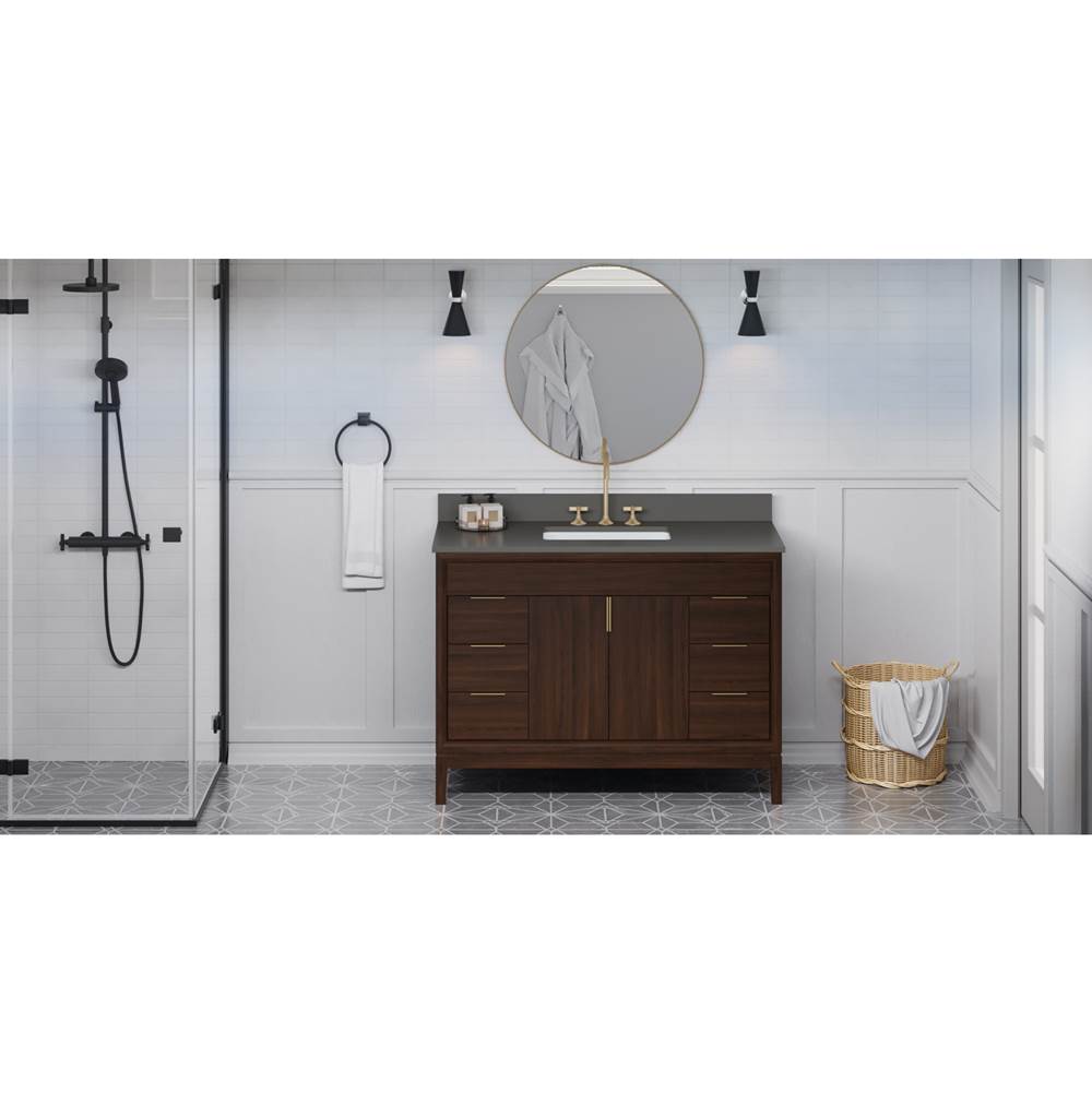 Jeffrey Alexander - Theodora 48'' Single Bathroom Vanity Set - Dark Walnut