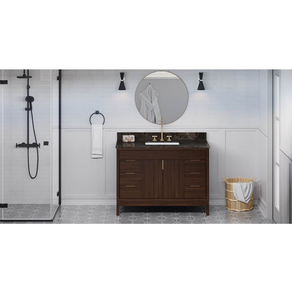 Jeffrey Alexander - Theodora 48'' Single Bathroom Vanity Set - Dark Walnut