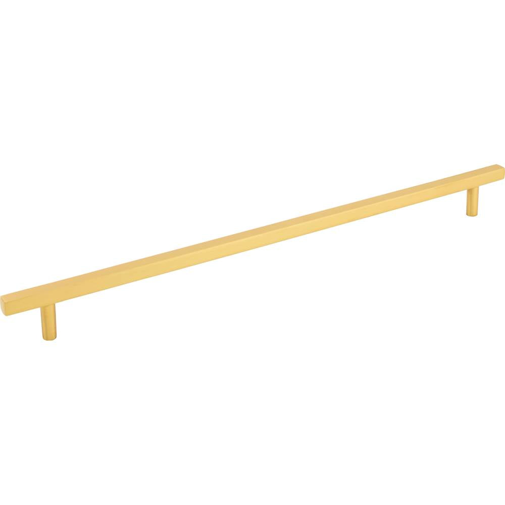 Jeffrey Alexander - 305 mm Center-to-Center Brushed Gold Square Dominique Cabinet Bar Pull - Brushed Gold