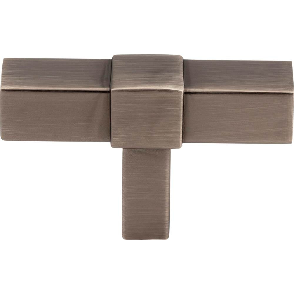 2'' Brushed Pewter Zane Cabinet ''T'' Knob