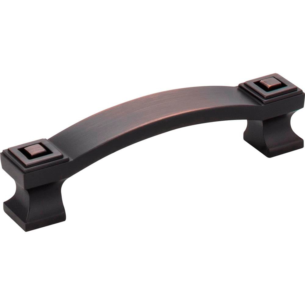 Jeffrey Alexander - 96 mm Center-to-Center Brushed Oil Rubbed Bronze Square Delmar Cabinet Pull - Brushed Oil Rubbed Bronze