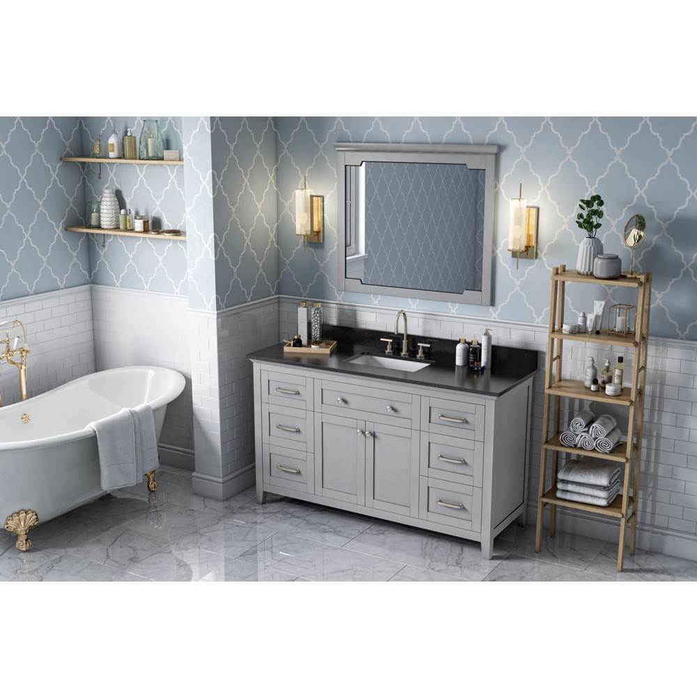 60'' Chocolate Chatham Vanity, Black Granite Vanity Top, undermount rectangle bowl