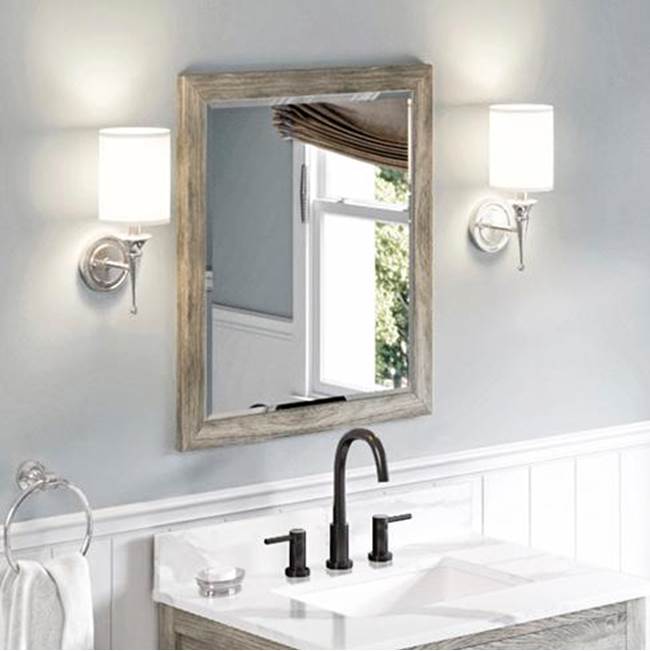 Jeffrey Alexander - 26 W x 1'' D x 28'' H Weathered Grey Cade mirror - Weathered Grey
