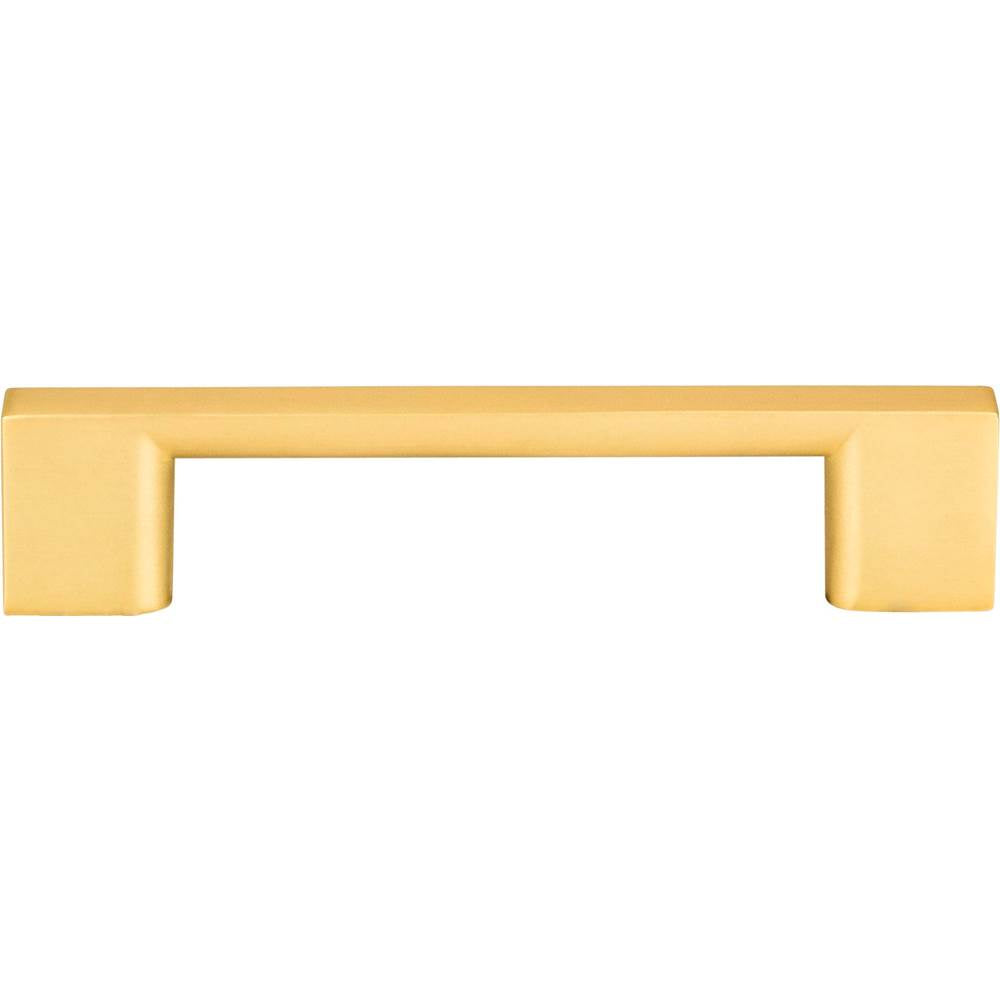 96 mm Center-to-Center Brushed Gold Square Sutton Cabinet Bar Pull