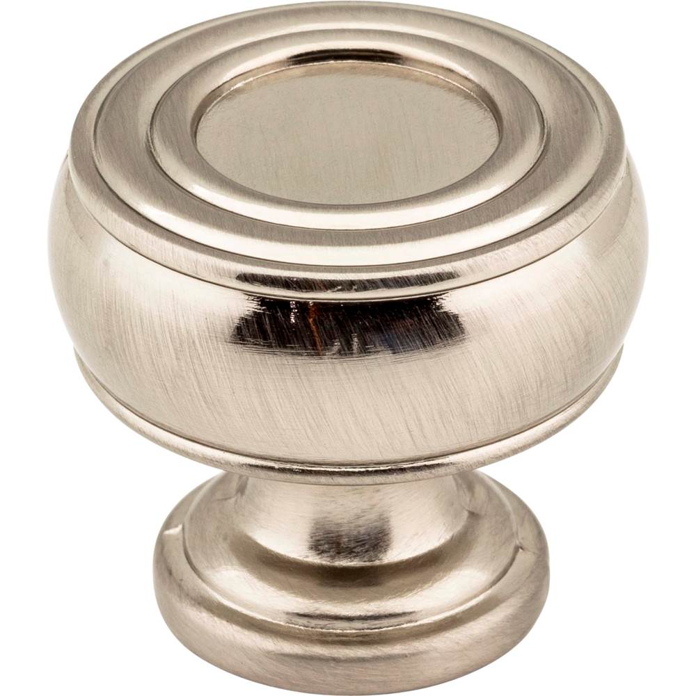 Jeffrey Alexander - 1-3/16'' Diameter Satin Nickel Barrel Bremen 2 Cabinet Knob - Satin Nickel