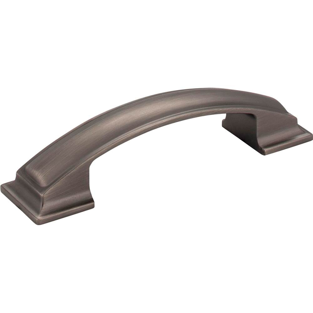 Jeffrey Alexander - 96 mm Center-to-Center Brushed Pewter Square Annadale Cabinet Pull - Brushed Pewter