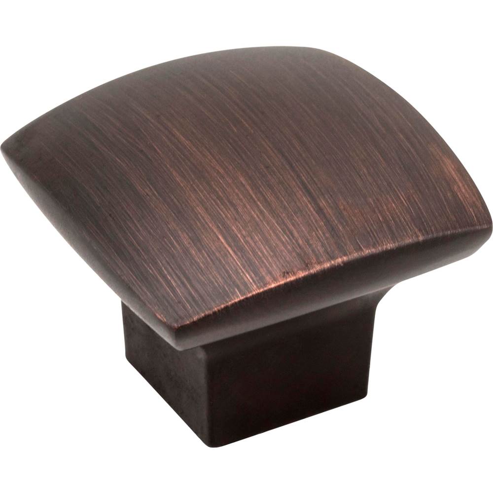 Jeffrey Alexander - 1-3/16'' Overall Length Brushed Oil Rubbed Bronze Square Sonoma Cabinet Knob - Brushed Oil Rubbed Bronze