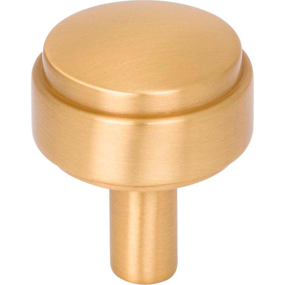 Jeffrey Alexander - 1-1/8'' Diameter Brushed Gold Hayworth Cabinet Knob - Brushed Gold