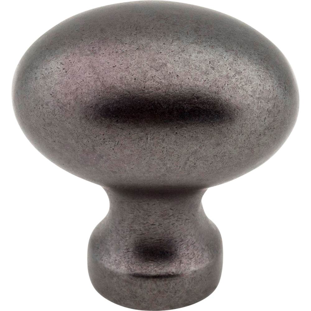 1-3/16'' Overall Length Gun Metal Football Bordeaux Cabinet Knob