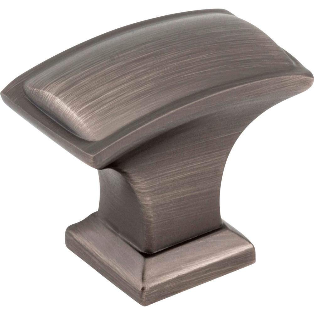 Jeffrey Alexander - 1-1/2'' Overall Length Brushed Pewter Rectangle Annadale Cabinet Knob - Brushed Pewter