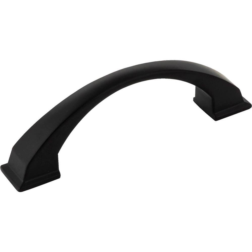 Jeffrey Alexander - 96 mm Center-to-Center Matte Black Arched Roman Cabinet Pull - Matte Black
