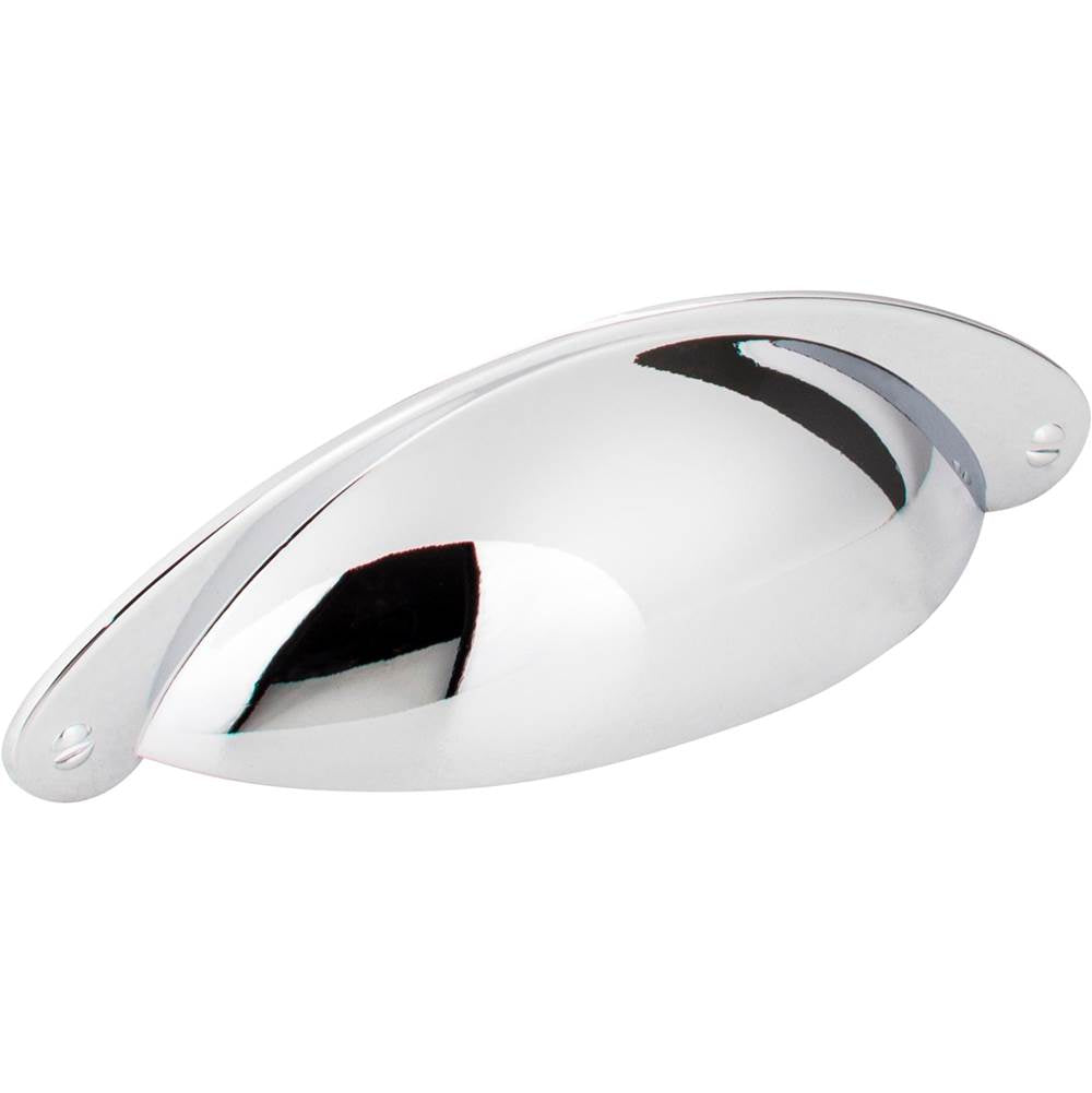 Jeffrey Alexander - 3'' Center-to-Center Polished Chrome Lyon Cabinet Cup Pull - Polished Chrome