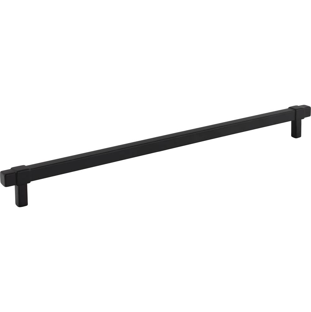 Jeffrey Alexander - 305 mm Center-to-Center Matte Black Square Zane Cabinet Pull - Matte Black