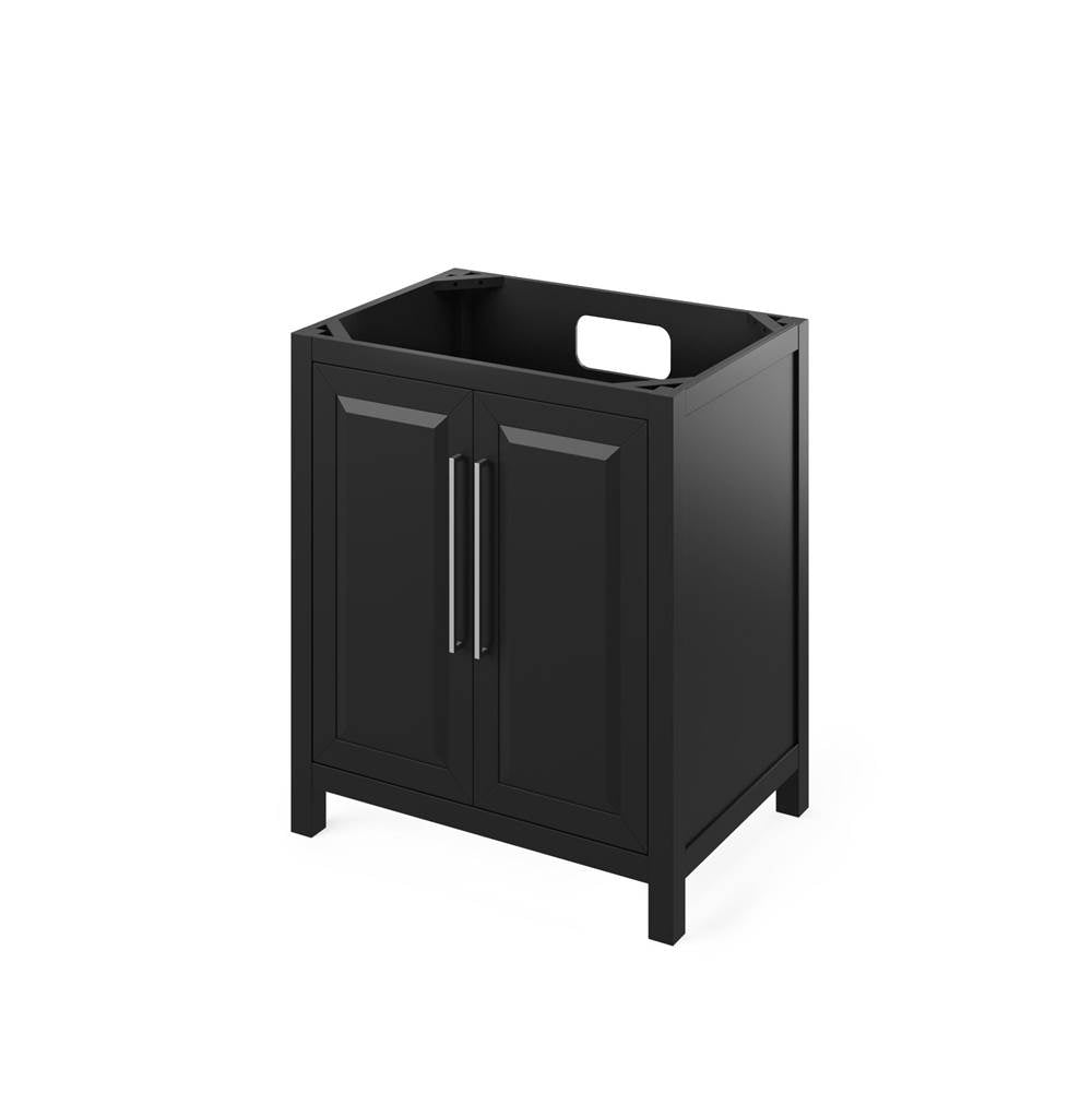 30'' Black Cade Vanity, Calacatta Vienna Quartz Vanity Top, undermount rectangle bowl
