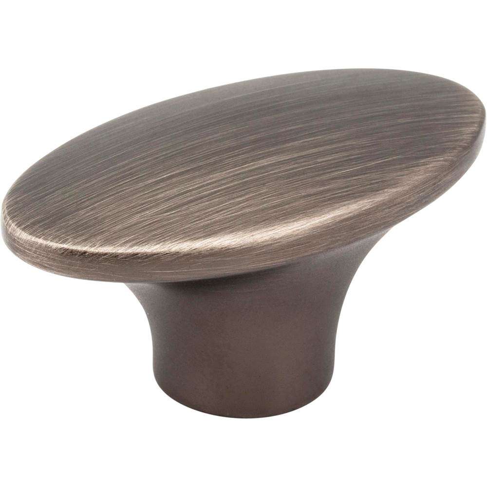 Jeffrey Alexander - 1-7/8'' Overall Length Brushed Pewter Oval Hudson Cabinet Knob - Brushed Pewter