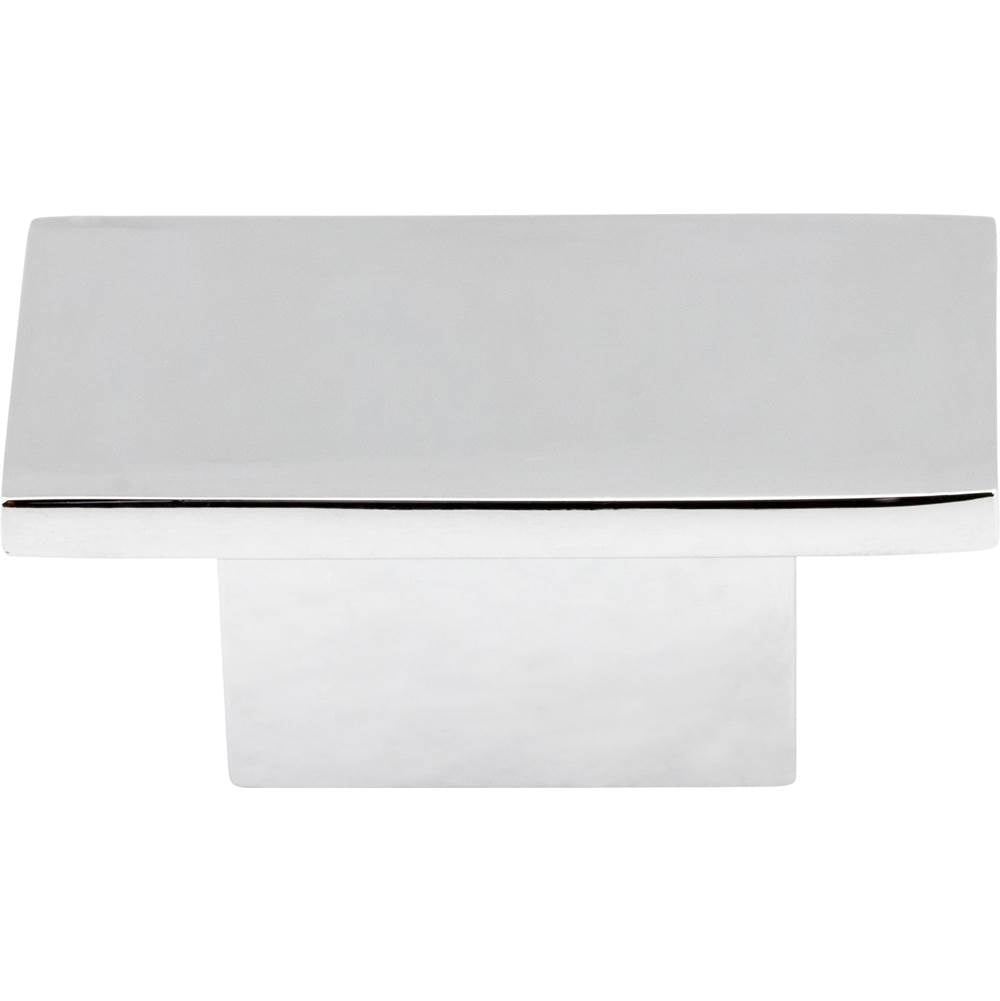 1-9/16'' Overall Length Polished Chrome Rectangle Mirada Cabinet Knob