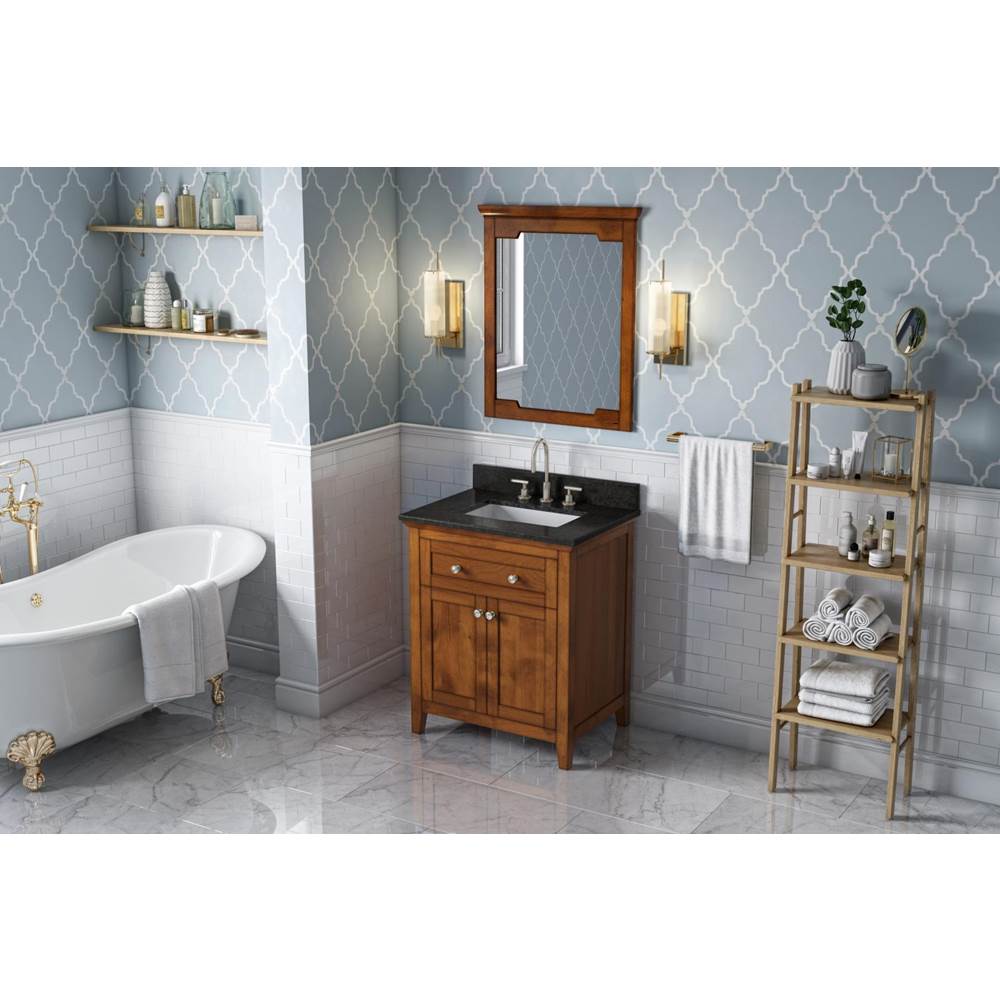 30'' Hale Blue Chatham Vanity, Black Granite Vanity Top, undermount rectangle bowl