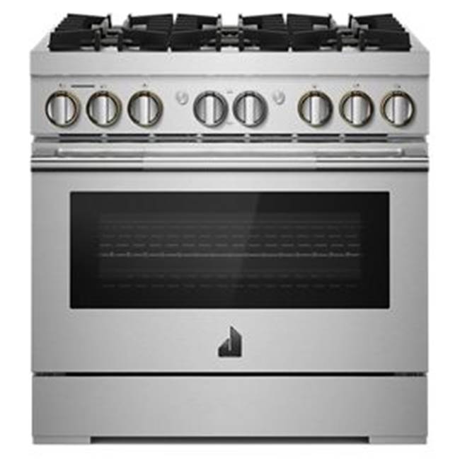 Jenn-Air - 36'' Pro-Range Dual Fuel, Rise Style, 3-20K, 2-15K, 5K, Dual Fan Multi- Mode True Convection