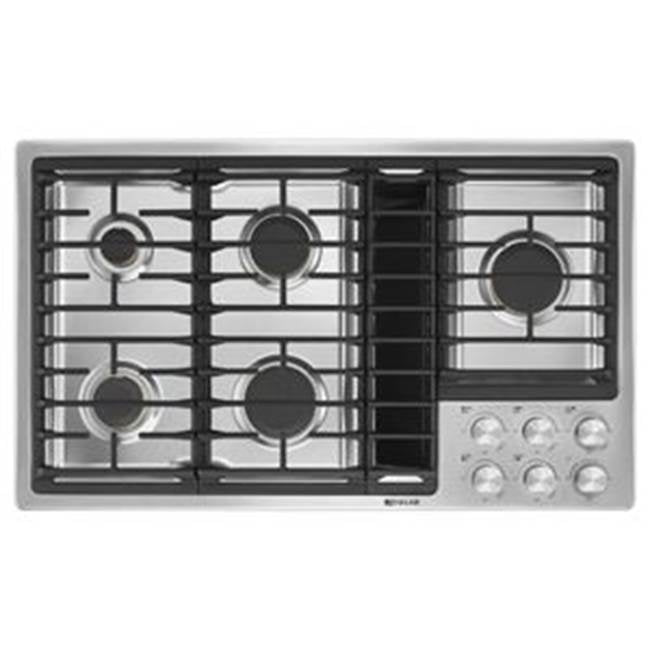 Jenn-Air - 36'' Gas Downdraft Cktp, Brass Brnrs, Ss - Stainless