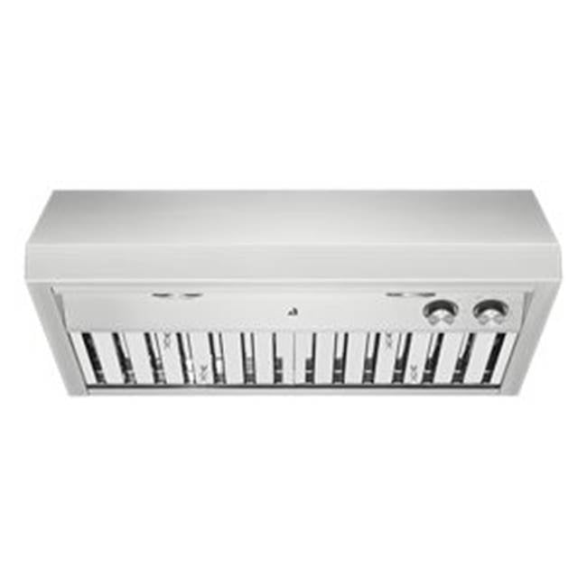 Jenn-Air - 30'', Pro-Style, Low Profile, 600 Cfm, 2 Hal W/Nite Lite, 2 Warm Lamp, 4 Speed, Knob Cntrl