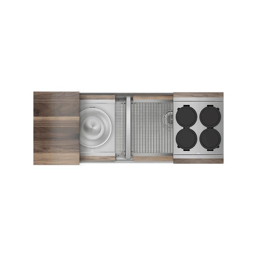 Home Refinements by Julien - Smartstation Kit, Undermount Sink, Walnut Acc, Dbl L24X18X10 R24X18X10