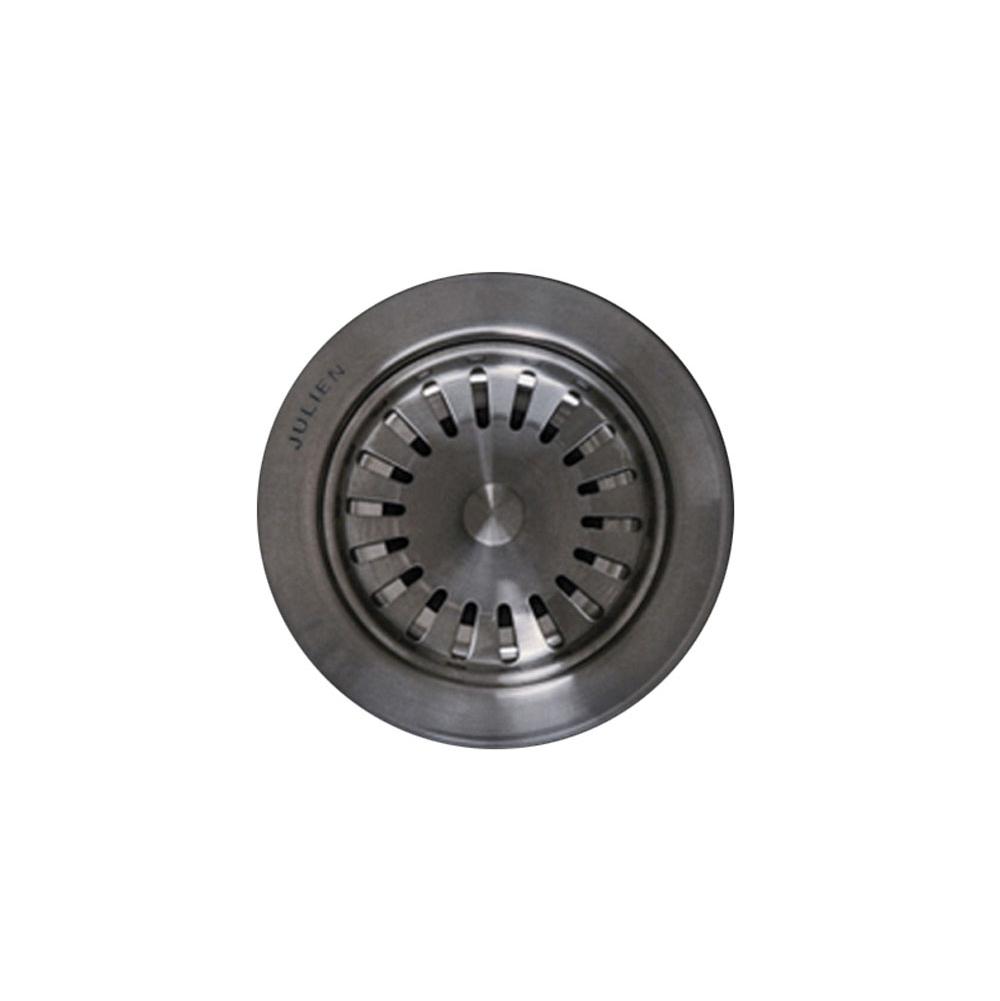 Home Refinements by Julien - Drain For Ss And Fireclay Sinks, Brushed Nickel, 3-1/2 - Brushed Nickel