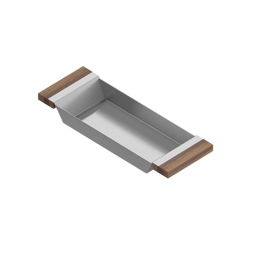 Home Refinements by Julien - Tray For 16In Sink, Walnut Handles, 6X17X2-1/4