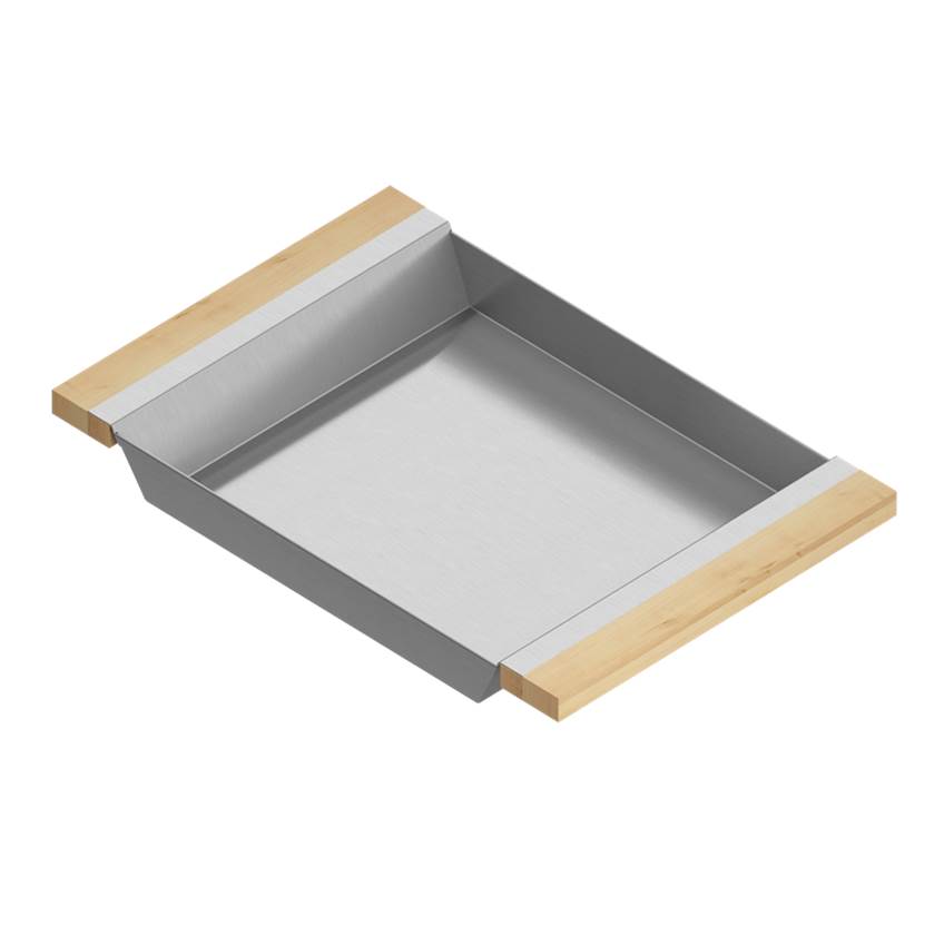 Home Refinements by Julien - Tray For 17In Sink, Maple Handles, 12X18X2-1/4