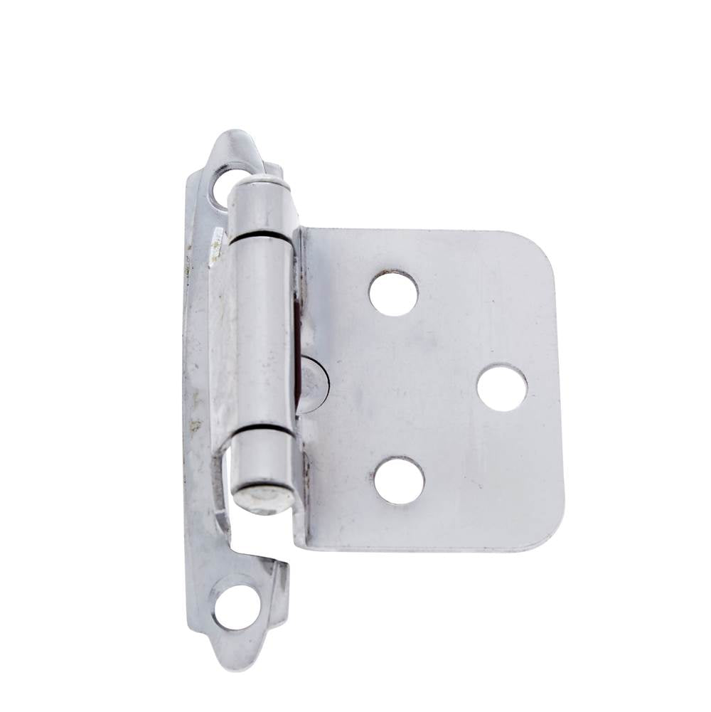 JVJ Hardware - Polished Chrome Finish Flush Self-Closing Hinge (Pair), Composition Steel - Polished Chrome