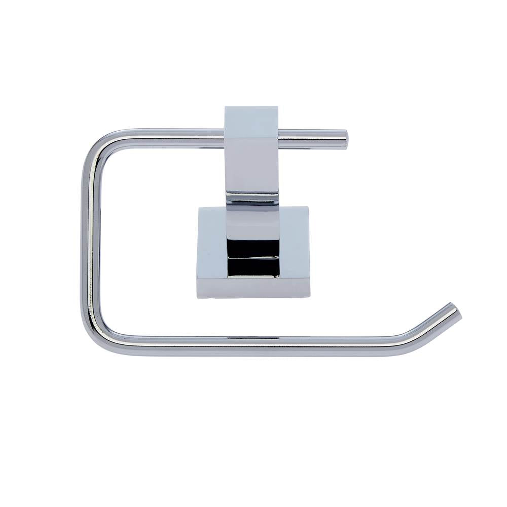 JVJ Hardware - Milan Series Polished Chrome Finish Squared Euro Paper Holder C/S, Composition Zinc & Stainless Steel - Polished Chrome