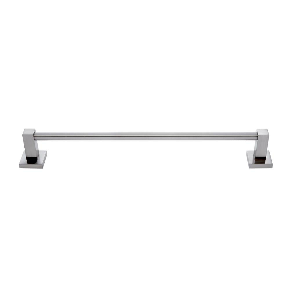 JVJ Hardware - Milan Series Satin Nickel Finish 24'' Towel Bar Set, Composition Zinc & Stainless Steel - Satin Nickel
