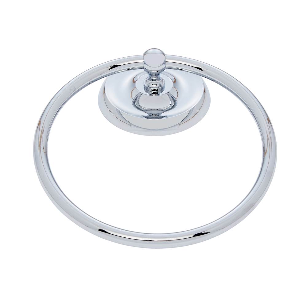JVJ Hardware - Paramount Series Polished Chrome Finish Towel Ring C/S, Composition Solid Brass - Polished Chrome
