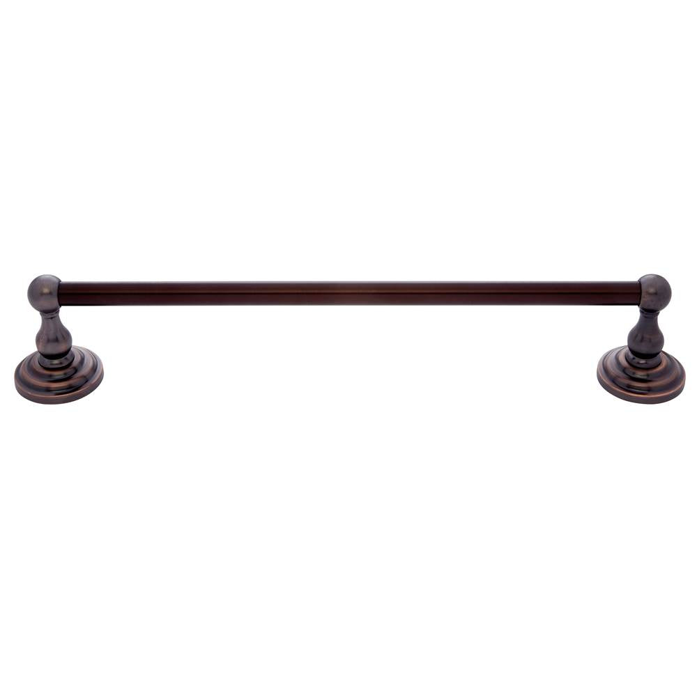 JVJ Hardware - Highland Series Old World Bronze Finish 18'' Towel Bar Set C/S, Composition Zamac - Old World Bronze