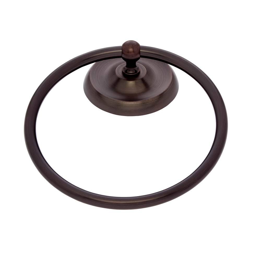 JVJ Hardware - Paramount Series Old World Bronze Finish Towel Ring C/S, Composition Solid Brass - Old World Bronze