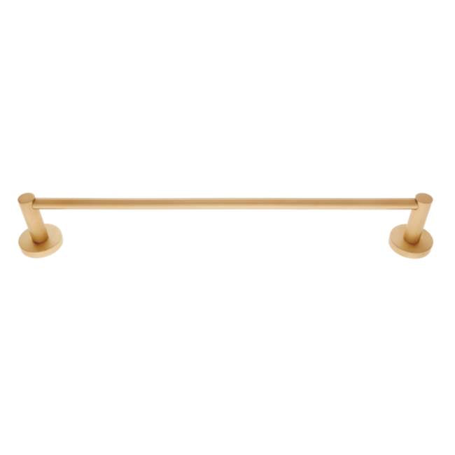 JVJ Hardware - Murcia Series Satin Brass Finish 18'' Towel Bar Set, Composition Zinc and Stainless Steel - Satin Brass