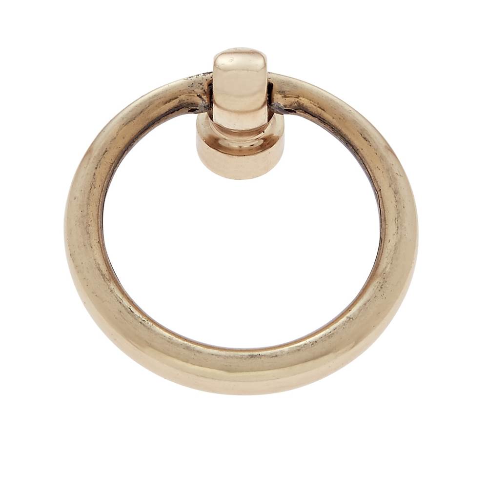 JVJ Hardware - Classic Collection Solid Brass Finish 1-1/2'' Diameter Ring Pull, Composition Solid Brass - Polished Brass